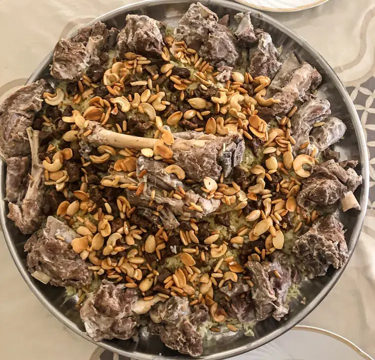 Mansaf, a Jordanian dish. Food illustration; not a meal photographed at a restaurant listed here.