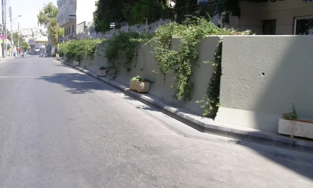 Rainbow Street in Jabal Amman, photographed in 2008; historical street illustration.