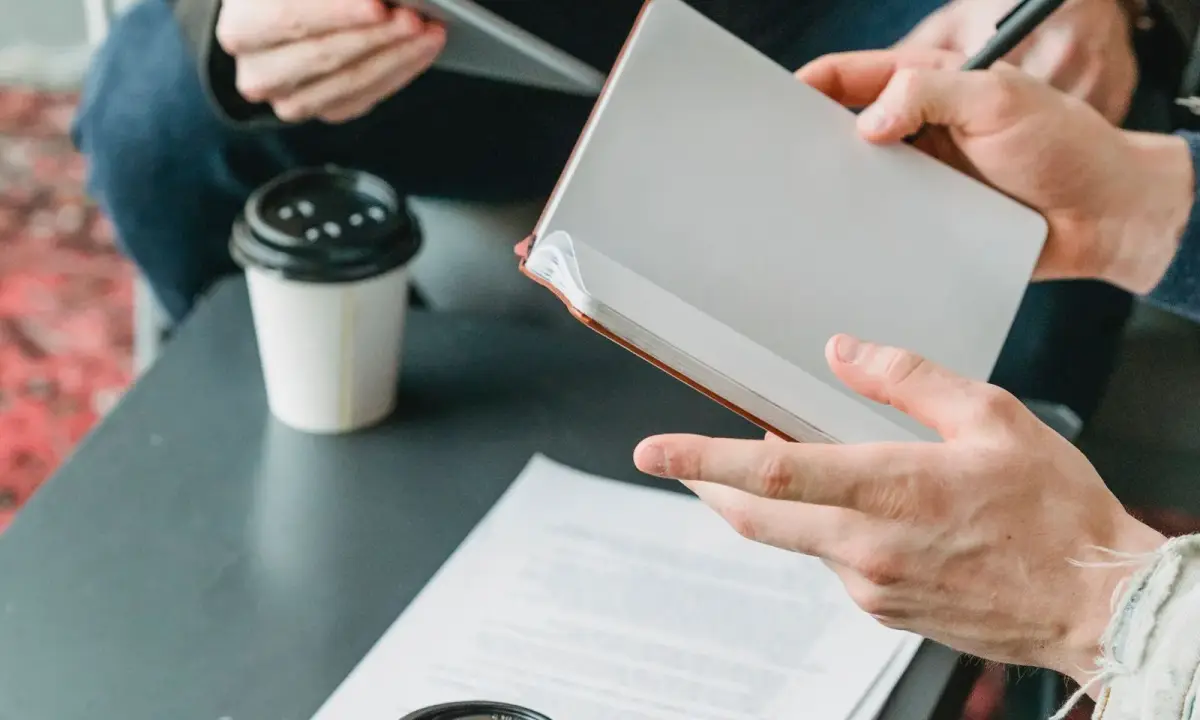 Planning with a notebook and tablet