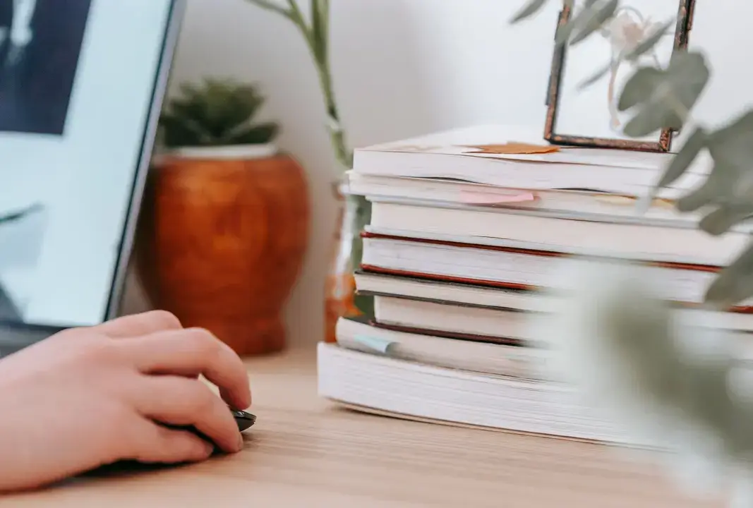 A laptop on a home desk