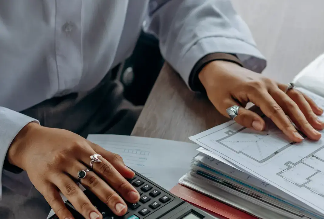 A calculator and financial paperwork