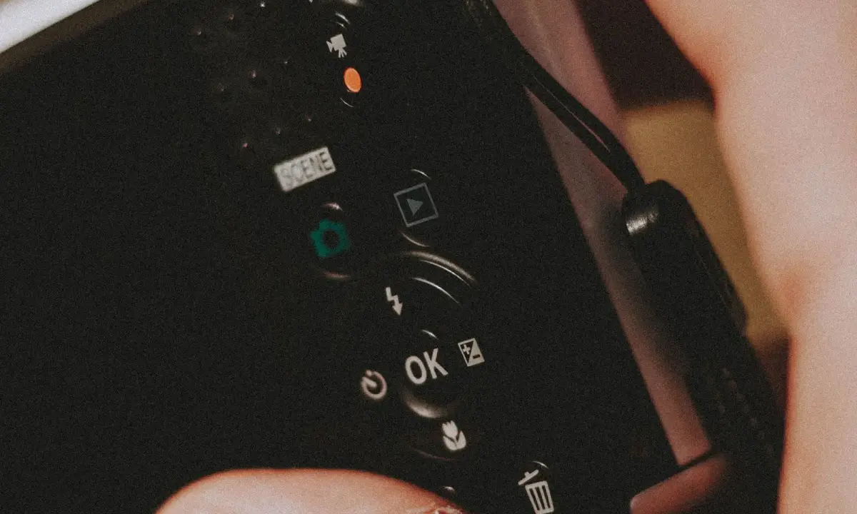 A person holding a camera