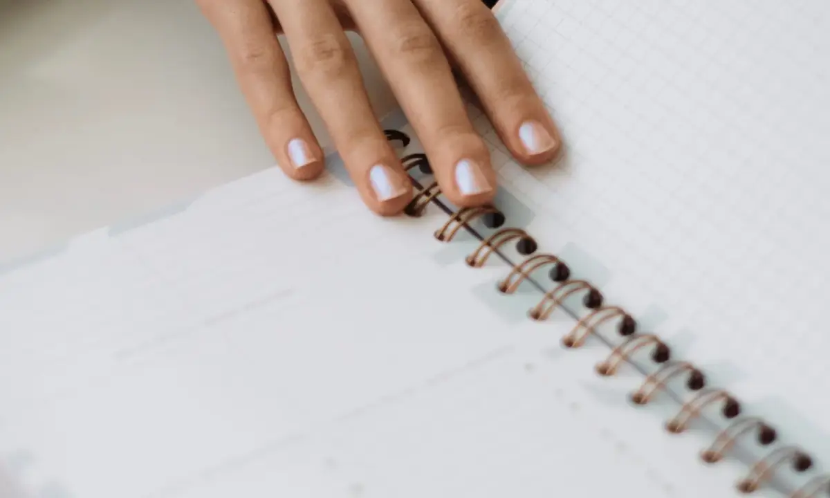 An open calendar and notebook for planning a semester