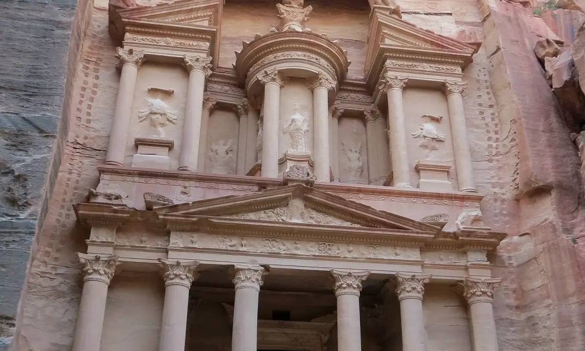 The Treasury façade at Petra.