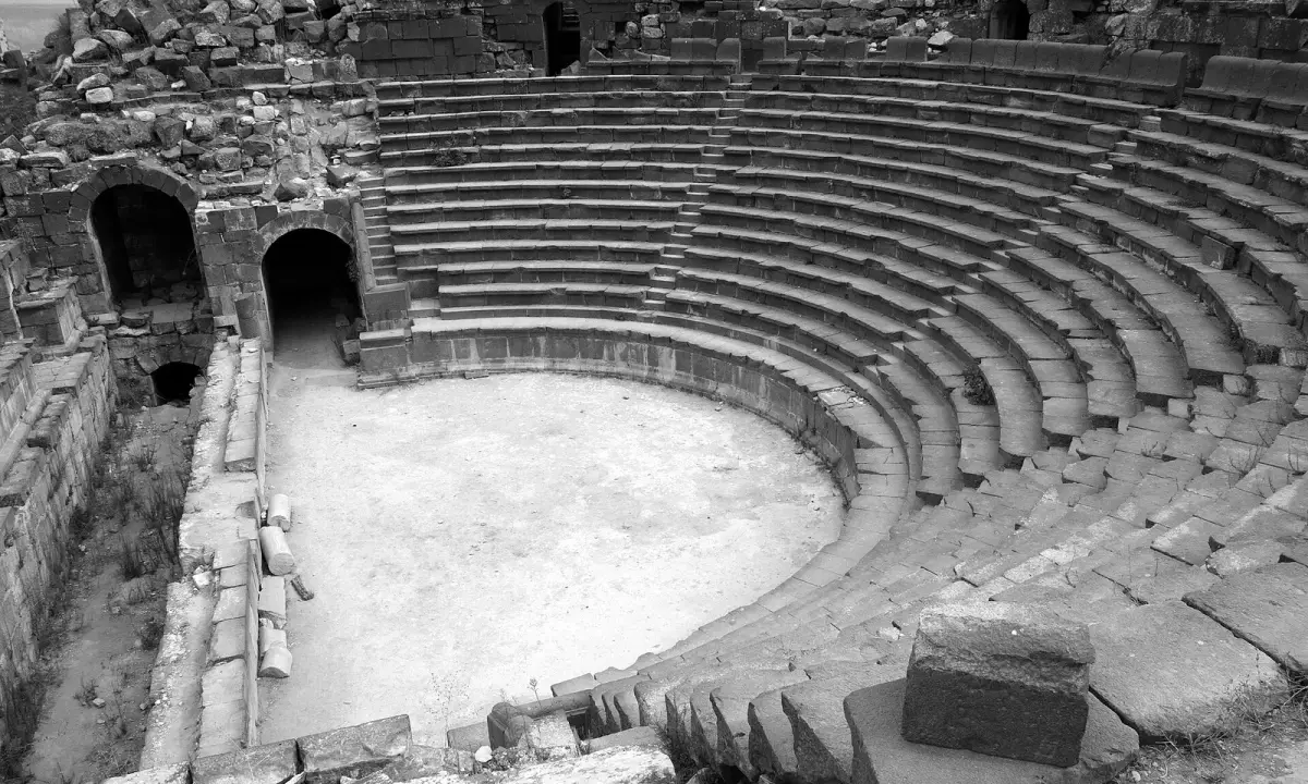 The West Theatre at Umm Qays, ancient Gadara.